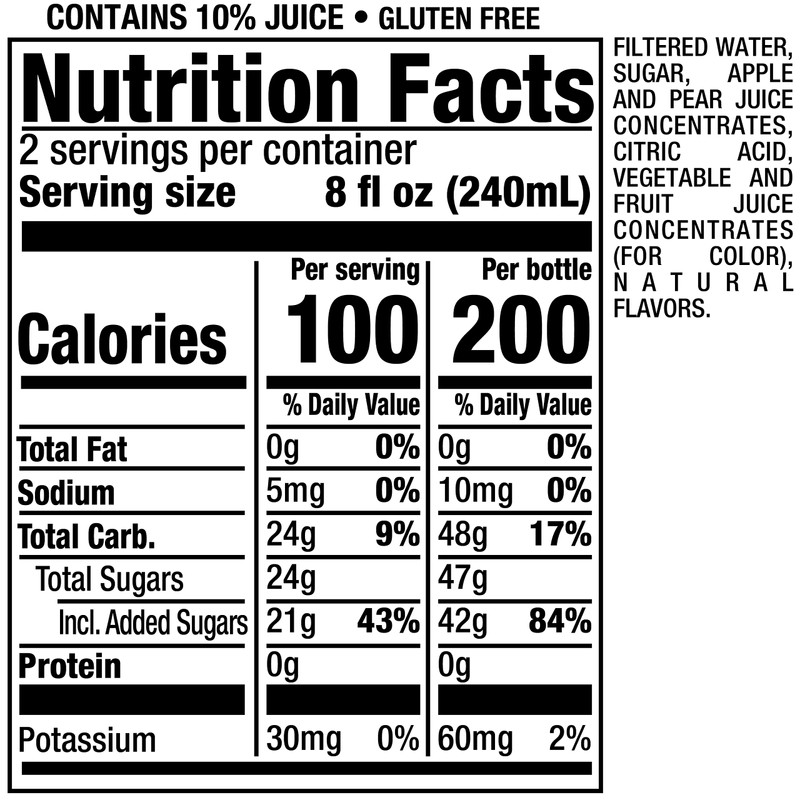 Snapple Apple Juice Drink, 16 Fl Oz Recycled Plastic Bottle,