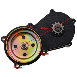 GOOFIT T8F 11 Tooth Sprocket Transmission Double Chain Gearbox for 2 Stroke 33cc 34cc 47cc 49cc Engine Pocket Bike Dirt Bike Mini ATV Buggy Go kart Black