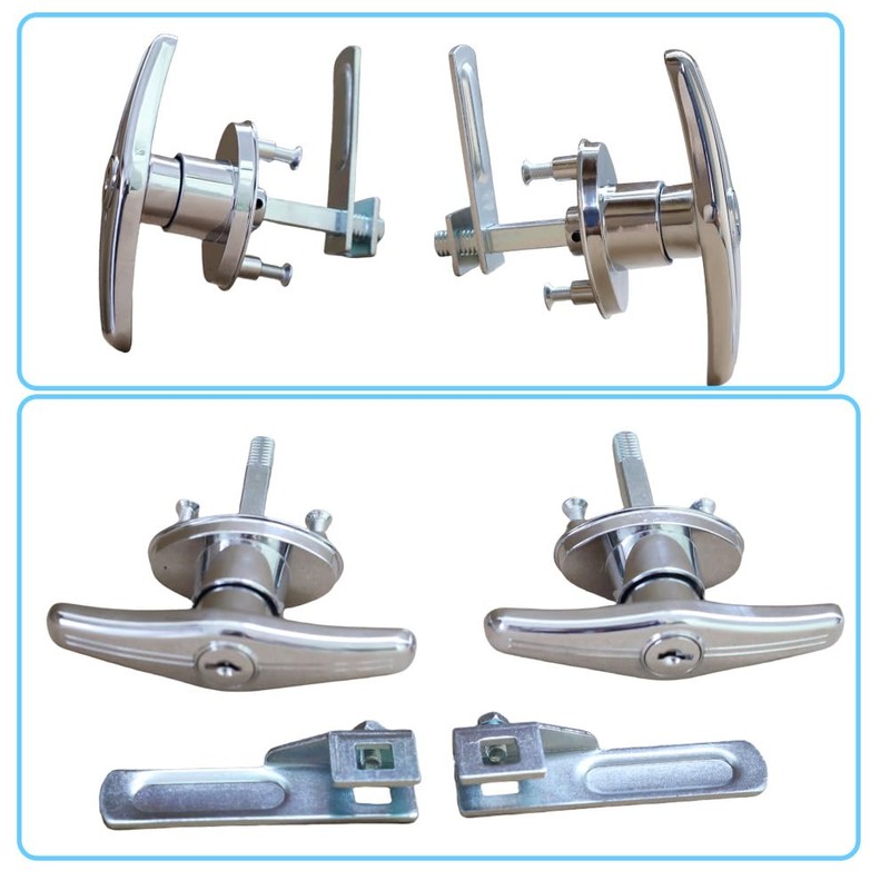 Truck Cap Camper Shell T-Handle Lock Latch Replacement Parts,Matching Set