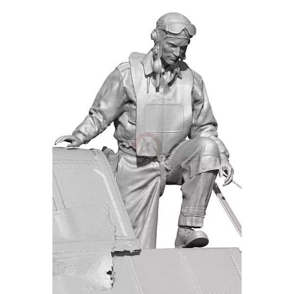 Legend 1/24 US Navy Pilot WWII Boarding Entering Cockpit [Resin