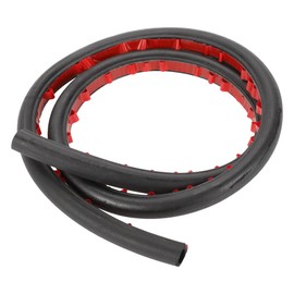 Motoforti Universal Car Weatherstrip Door Weather Stripping Self Adhesive Weather Seal Strip, 3.3Ftx0.55", D-Shape, EPDM Rubber, Black