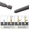 Screw Extractor, Reverse Tap Set, For Broken Bolts, Removes Damaged