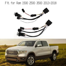 13-18 Ram 1500 2500 3500 adaptador de cableado de conversión faros delanteros de proyector de fábrica a base de fábrica reflector convertidor de luz faros delanteros del mercado de accesorios, 2 unidades