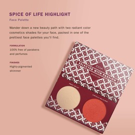 ZOEVA Spice Of Life Highlight Face Palette - Powder Face Highlighter Makeup, Flattering for All Skin Tones, Highly-Pigmented Shimmer, Fragrance-Free, Paraben-Free
