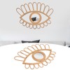 Rattan Eye Wall Mirror Hand Woven Innovative Art Dressing Makeup