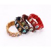 4pcs Wooden Jesus Virgin Mary Bracelet Saints Rosary, Stretchable Wooden