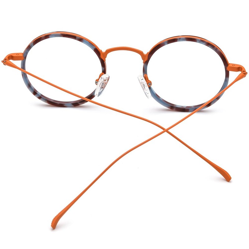 FONEX Acetate Titanium Glasses Frame Men 2024 New Round Eyeglasses