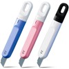 3 PCS Small Box Cutter, Small Utility Knife, Mini Pink