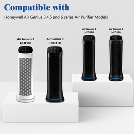 2 Packs Upgraded HFD320 3-in-1 Mix Carbon Replacement Filter Compatible with HoneyWell Air Genius 3, 5, 6 Series Air Purifi-er HFD300, HFD310, HFD320, HFD360, HFD314, HFD323CV1, HFD323-TGT, HFD324