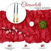 6 Pack Red Cheesecloth Table Runner, 10Ft Boho Gauze Table