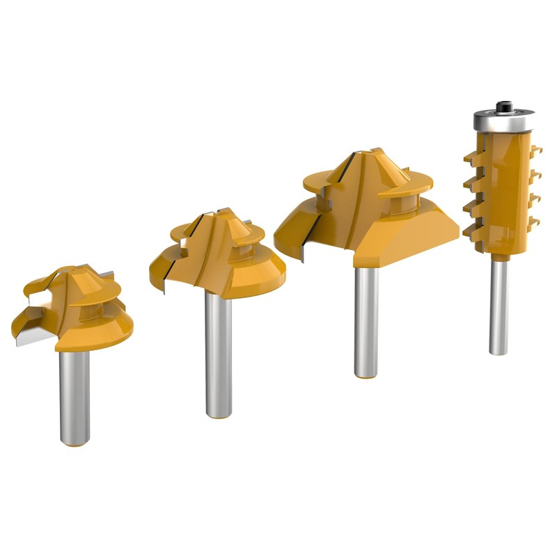 ROOCBIT 45 Degree Lock Miter Router Bit Set & Finger