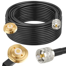 XRDS -RF NMO Antenna Mount to UHF PL259 RG58 Cable - 50FT CB Antenna Cable Extension NMO to PL259 for NMO VHF/UHF/CB Radio Antenna