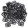 Bestgle 100pcs 1 inch Plastic Tri-Glide Slides Buckles Kit Adjustable