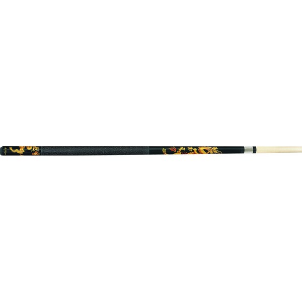 Players D-DRG Midnight Black with Golden Dragons Cue, 19-Ounce