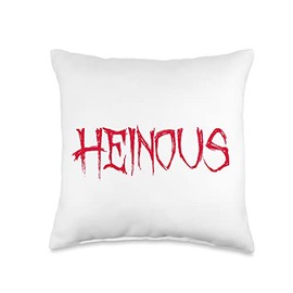 Smok'n'beaver HEINOUS Throw Pillow, 16x16, Multicolor