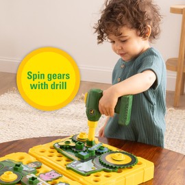 Build-A-Buddy Sensory Activity Board - Includes Toy Drill for Take Apart Play - Interactive Farm Toys for Toddler Activities - Fine Motor Toys for Kids Ages 18 Months and Up