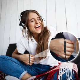 3.5mm Audio Cable Aux Cord WH-1000XM5 Replacement Headphone Cable With Built-Inline mic for Sony WH-1000xm5 WH-1000xm4 WH-1000xm3 WH-1000xm2 MDR-XB950N1 MDR-ZX770BN WH-xb910n WH-CH700N Headphones