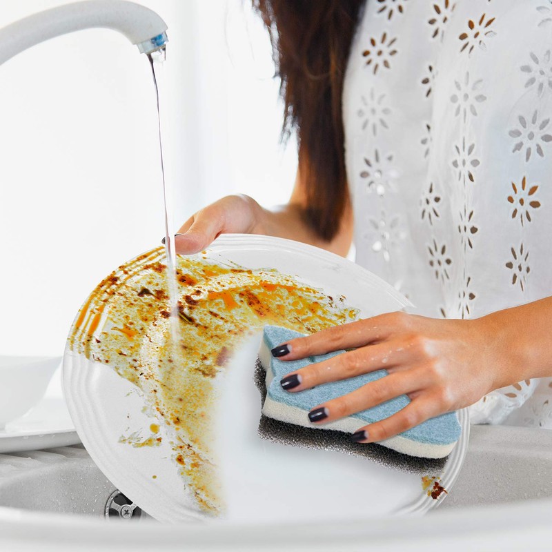 8 Pieces Cat Shape Kitchen Sponge Set Sink Double-Sided Cleaning