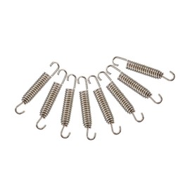GLEAVI 8pcs Motorcycle Exhaust Springs Stainless Steel Stretch Springs Motorcycle Accessory for Motorbike Performance Enhancement Comfortable Ride