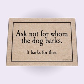 HIGH COTTON Doormat - for Whom The Dog Barks