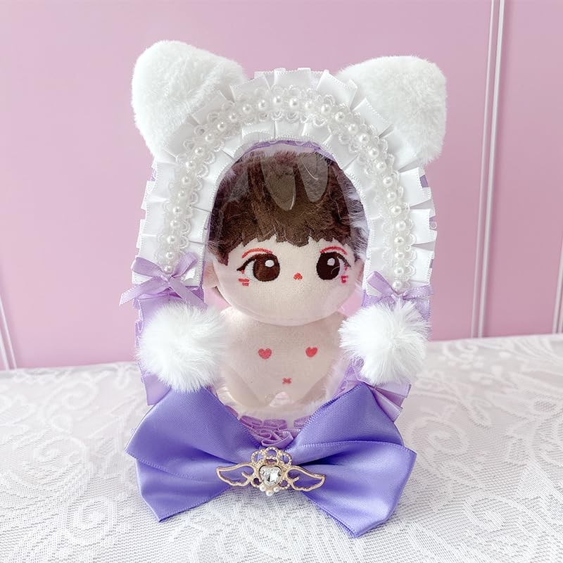 Decorative Sewn Pouch with Cat Ears, Pain Bag, Clear Bag,