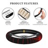 Black Spider Web Steering Wheel Cover with 2PCS Car Coasters