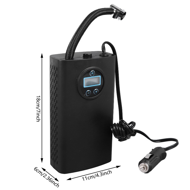 Car Tire Inflator Digital Display Portable Wired Inflation Pump for