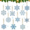 XLZJYIJ 5D Diamond Painting Christmas Pendant Children, Pack of 12
