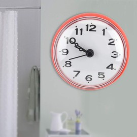 Pomya Reloj de Pared con Ventosa, Reloj de Pared con Ventosa, Reloj de Ducha Resistente al Agua, Mini Reloj Redondo, Accesorios de baño para la Cocina Baño