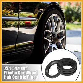 Partuto 4pcs Plastic 73.1mm to 54.1mm Car Centric Rings Wheel Bore Spacer Replacement