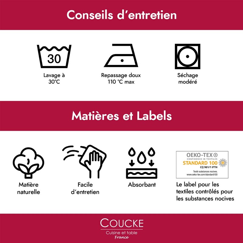 Coucke Cotton Tea Towel Banania (Dynamic Flavour)