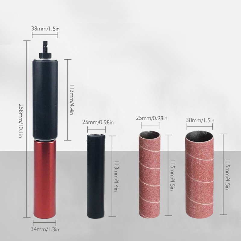 Spindle Sander Adapter 3/8in Mandrel Aluminum Alloy Drill Sanding Mandrel