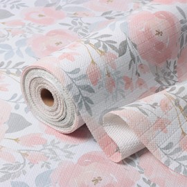 Amiitay Peony Shelf and Drawer Liner for Kitchen,Non-Adhesive and Strong Non-Slip Floral Cabinet Drawer Liners for Kitchen Shelf, Waterproof Cupboard Liners,Easy to Clean,12IN x 10FT