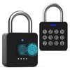 Keylesslife Fingerprint Padlock with Code,Combination Padlock Gym Locker Lock,Smart Padlock