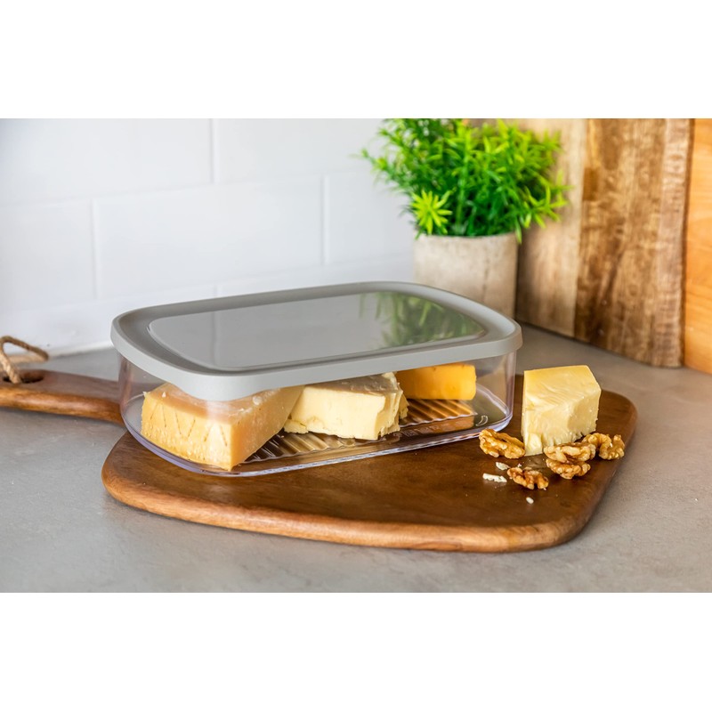 MasterClass Cheese Fridge Box with Lid, Large Airtight Container for