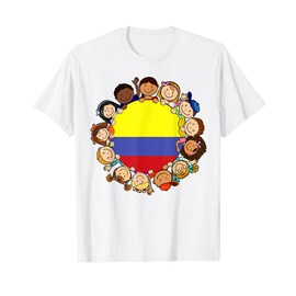 Colombia Flag Colombian Kid Hispanic Heritage Month Boy Girl T-Shirt