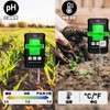 Socpuro Soil PH Measuring Instrument, Soil pH/EC/Ground Temperature/Moisture/Illuminance, 6 in