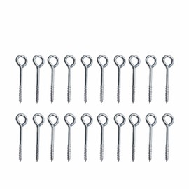 SUL Vine Eyes Screw 75mm (3 Inch) Zinc Plated Garden Eyes for Wire Screw Eyes, Long Screw Hooks for Indoor & Out Door Eye Screws Hooks, 75mm Self Tapping Screws Hooks (20 PK)