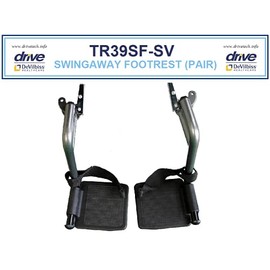 Complete Medical Replacement Footrests for Drive, Silver Vein, 4.2 Pound