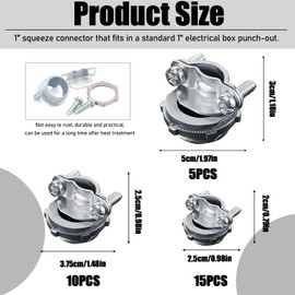 Clamp Type Cable Connectors, Clamp Connector, Conduit Clamp, Electrical Conduit Fittings, Electrical Boxes, Conduits and Fittings (1/2Inch, 3/4Inch, 1Inch)