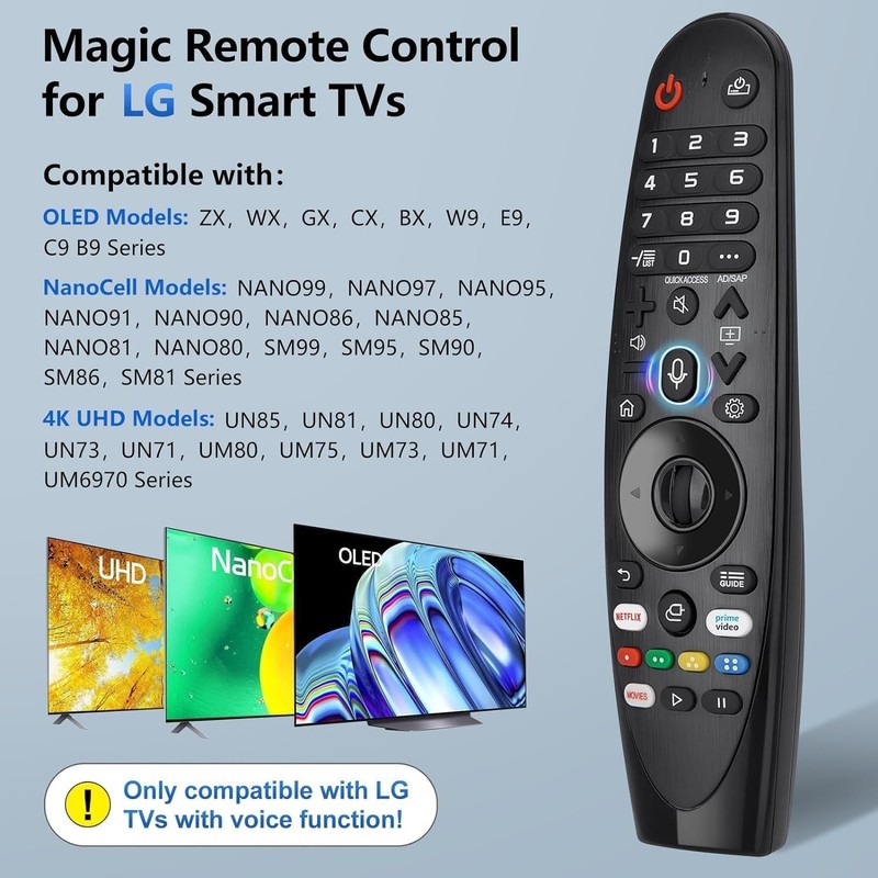 QIQIAZI Voice Magic Remote Control AKB75855501 Only for LG Smart