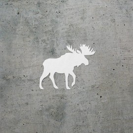 ANGDEST CLUB Decal Stickers of Moose Silhouette (White) (Set of 2) Premium Waterproof Vinyl Decal Stickers for Laptop Phone Accessory Helmet Car Window Mug Tuber Cup Door Wall - BICVER1726682WHW19Y24