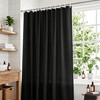 Waterproof Fabric Shower Curtain for Bathroom, 2-in-1 No Separate Inner