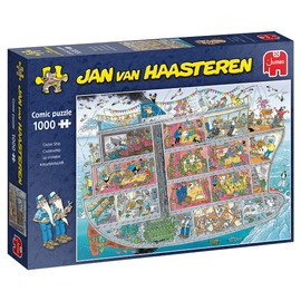 Jumbo, Jan Van Haasteren - 'Cruise Ship' Unique Comic Fun Designed Jigsaw Puzzle for Adults - 1,000 Piece