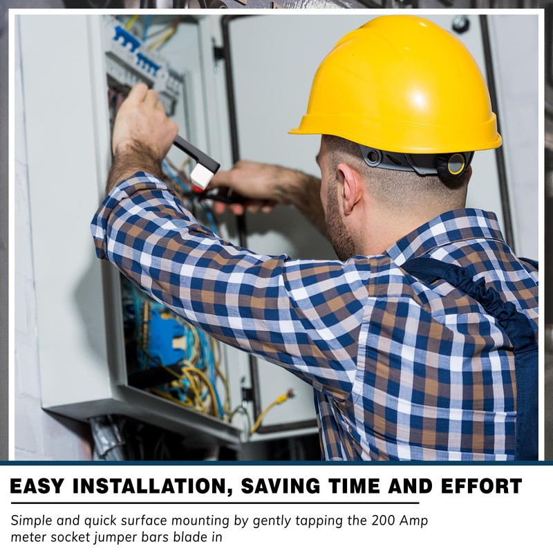 Relaxweex 2 Pcs 200 Amp Meter Socket Jumper Assembly Bypass