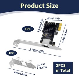 Gigabit PCI Express Network Card, PCIe Adapter RTL8111C/G Chip 10/100/1000Mbps Ethernet LAN Card with RJ45 Port Low Profile Network Adapter for Windows 11/10/XP/8/7 Mac OS Linux for Desktop or Server