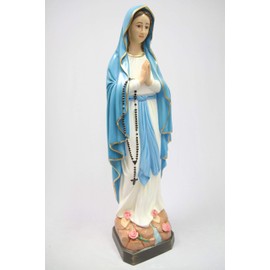 Vittoria Collection 27 Inch Our Lady of Lourdes Statue Made in Italy Indoor Outdoor Garden