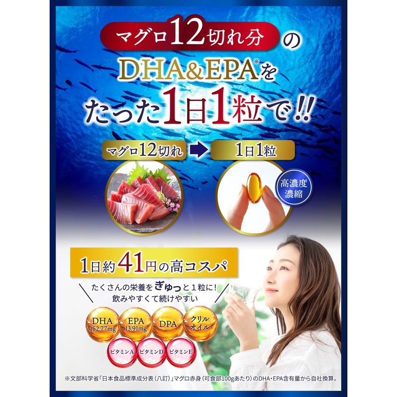 【Large Capacity 2-Month Supply × High Concentration Omega-3】Omega Blue Premium