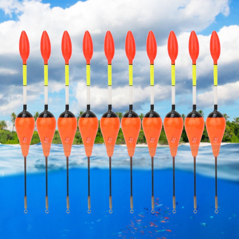 10 pcs Durable Balsa Wooden Fishing Float Bobber Multi Purpose