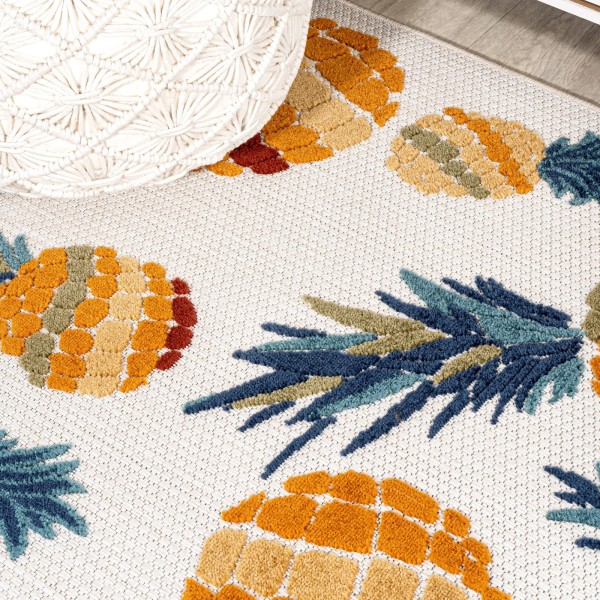 JONATHAN Y Limone Bold Pineapple High-Low Indoor/Outdoor